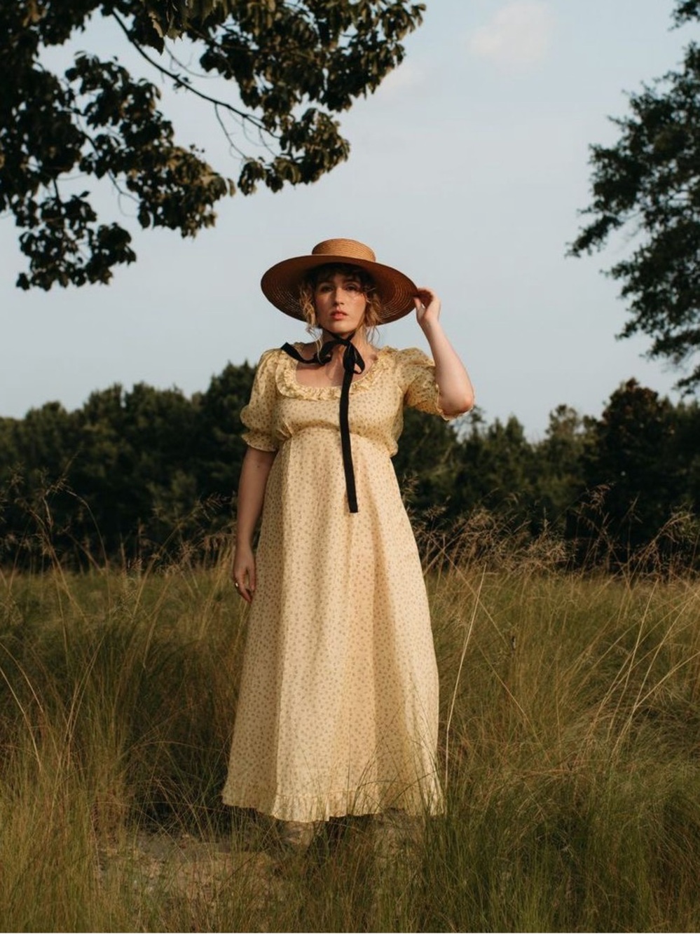 Christy Dawn The Meadow Dress In Golden Pollinator Size M